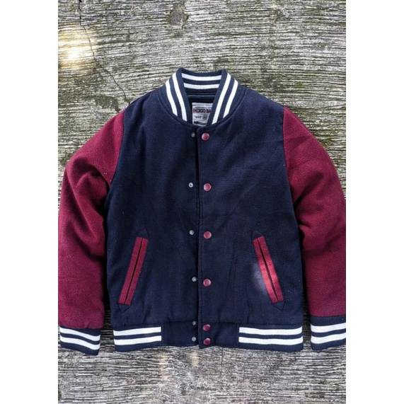 Varsity Jaket Indigo Bank Second Brand