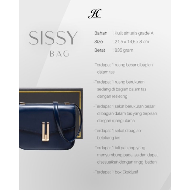 Sissy Bag Jims Honey Original Tas Selempang Wanita Clutch Free Box realpic cod official store