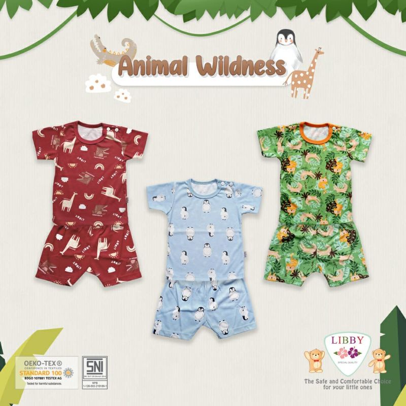 SETELAN PENDEK LIBBY ANIMAL WILDNESS/ ANIMAL DREAMLAND SIZE M/L