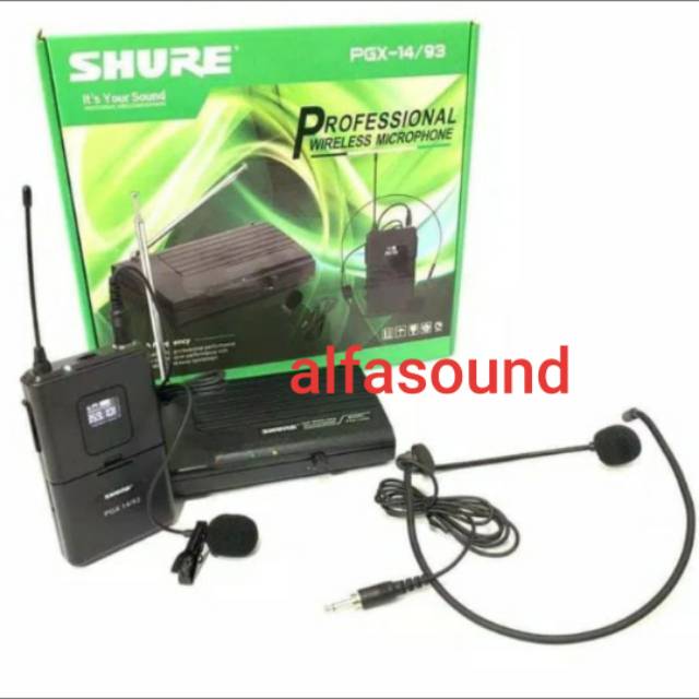 MIC WIRELESS SHURE PGX 14/93 MICROPHONE SHURE PGX14 93 CLIP ON HEADSET PGX-14/93