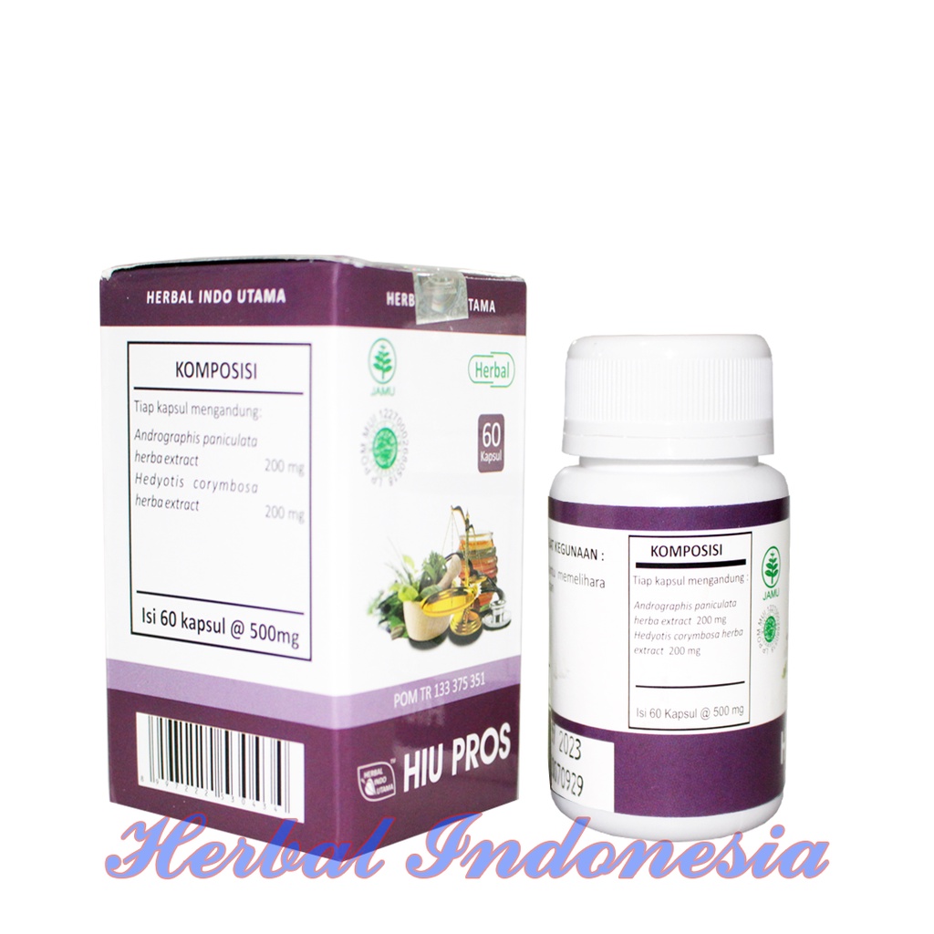 Kapsul HIU PROS Herbal Isi 60 Kapsul ORIGINAL - Obat Kelenjar Prostat