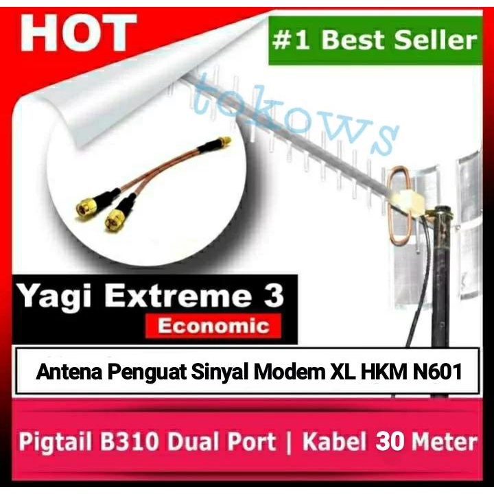 Antena Penguat Sinyal Modem XL HKM N601 - Yagi Extreme 30M