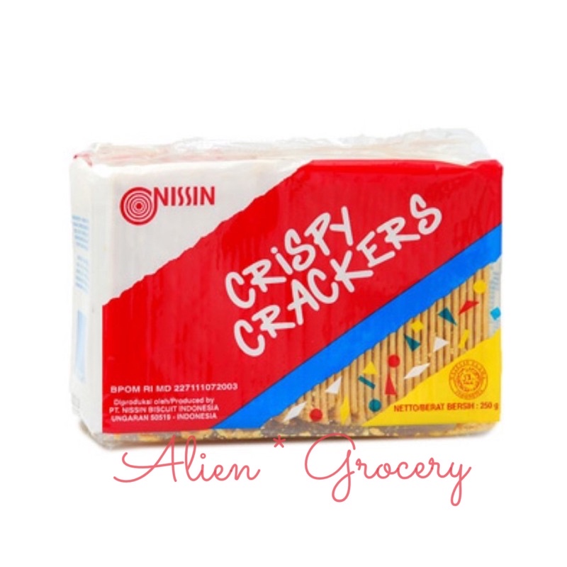 Nissin Crispy Crackers Biscuit Biskuit Asin 250gr