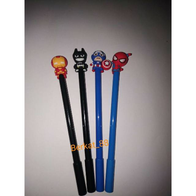 

Pulpen Gel Model Karakter Superhero (Ironman, Avenger, Spidermen,Batman)