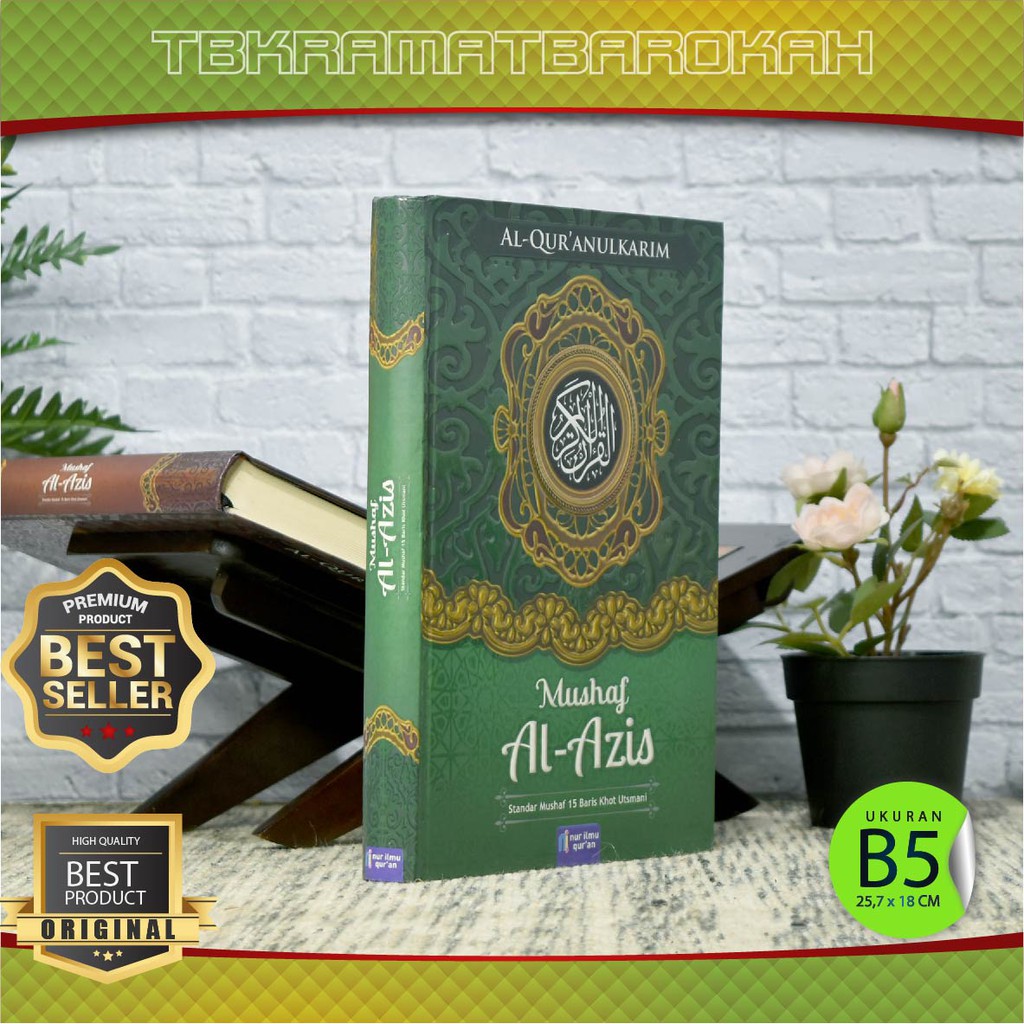 Alquran B5 - Alquran COCOK buat Waqaf Masjid - Mushaf Al Quran Al Aziz 15 Baris Khot Utsmani A5