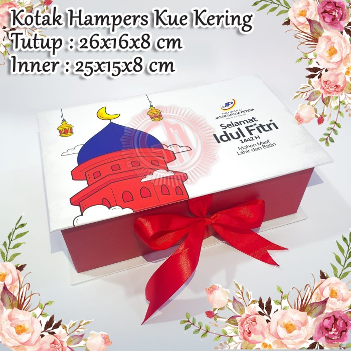 

HardBox Kotak Hampers Box Kue Kering isi 3 toples persegi 350g CUSTOM CEPAT!