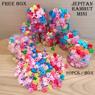 ED - FREE BOX - 20PCS JEPIT RAMBUT MINI ANAK / JEPITAN RAMBUT BABY / JEPITAN RAMBUT LUCU