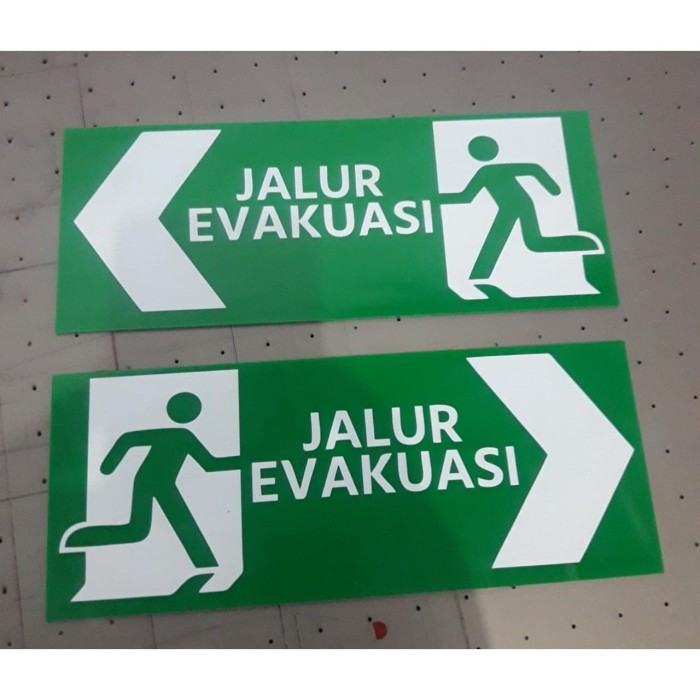 

Sign BoardSign Label Acrylic petunjuk jalur evakuasi 10x25 Keren