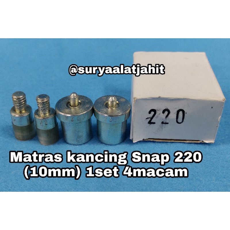 Matras kancing jepret 220/1cm (1set 4macam) =rp.65.000/1set