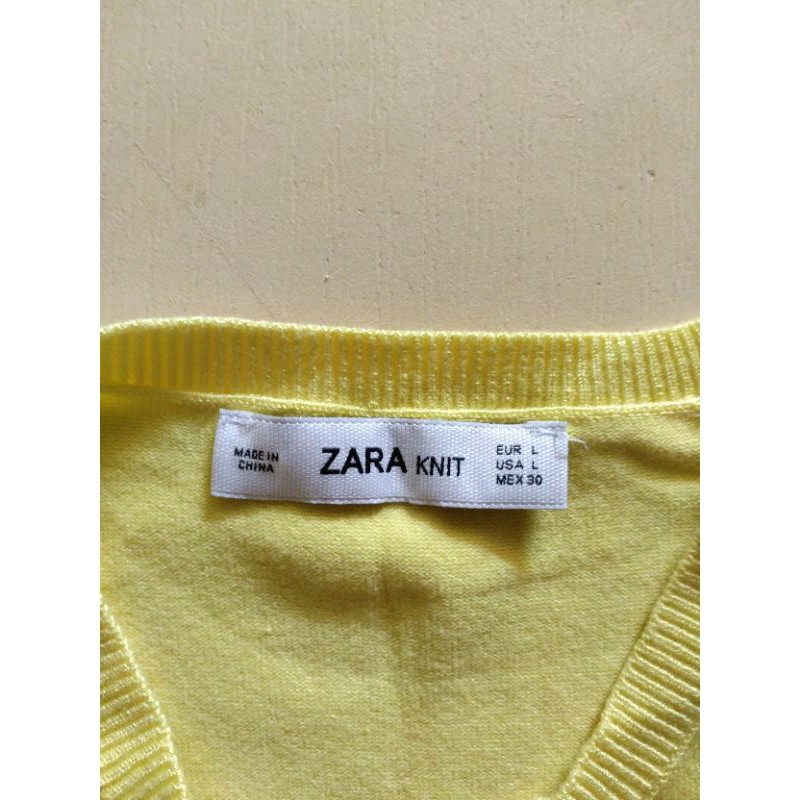 preloved!! zara knit kuning L rajut