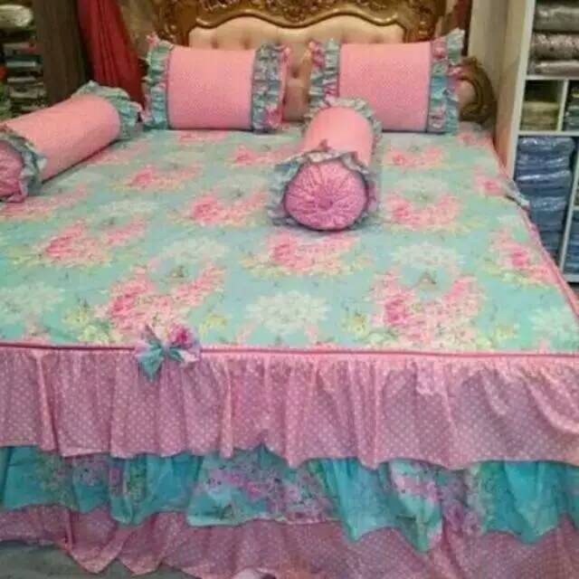 Sprei pengantin/sprei rumbai susun 3