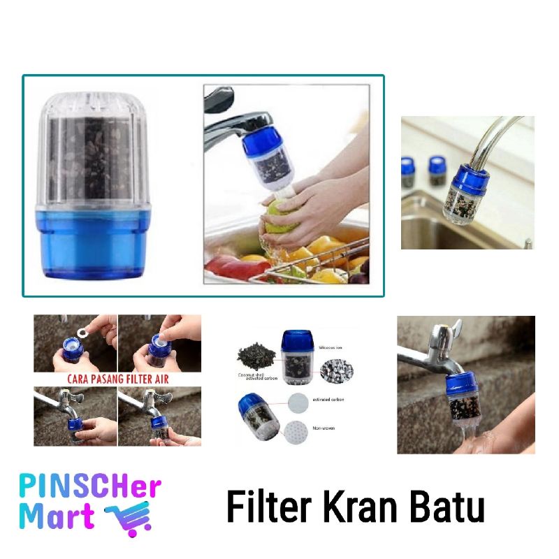 Filter Saringan Air Kran Batu / Penyaring Keran Medical Stone Water Purifier PAM Minum Sumur Mini
