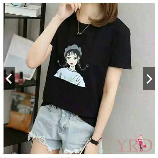 FIFI FASHION T-shrit kaos wanita SO CUTE TERBARU bhn spandex