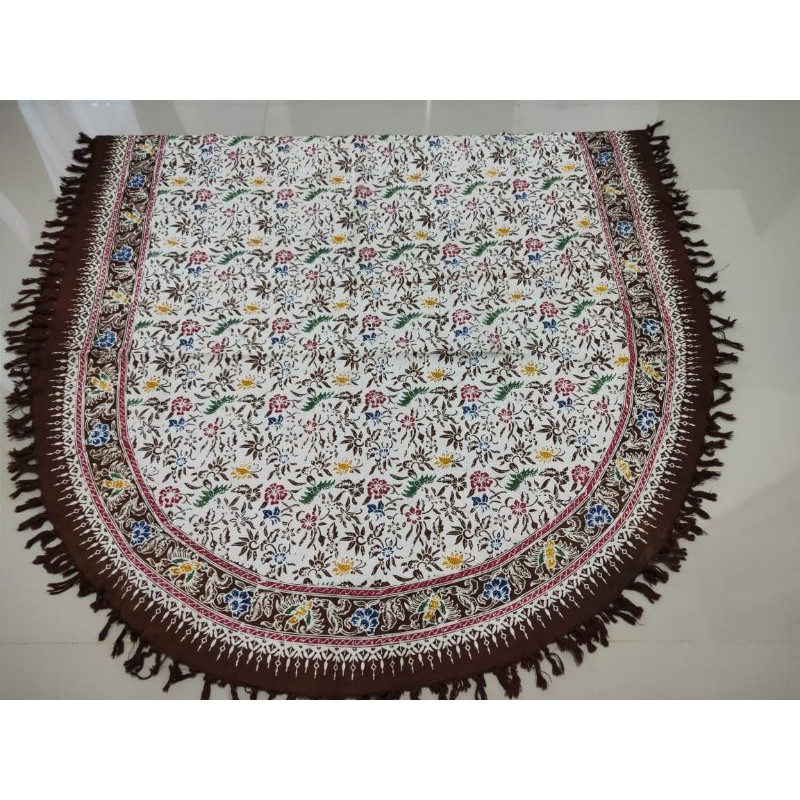 Taplak Meja Makan Batik Oval 8 Kursi