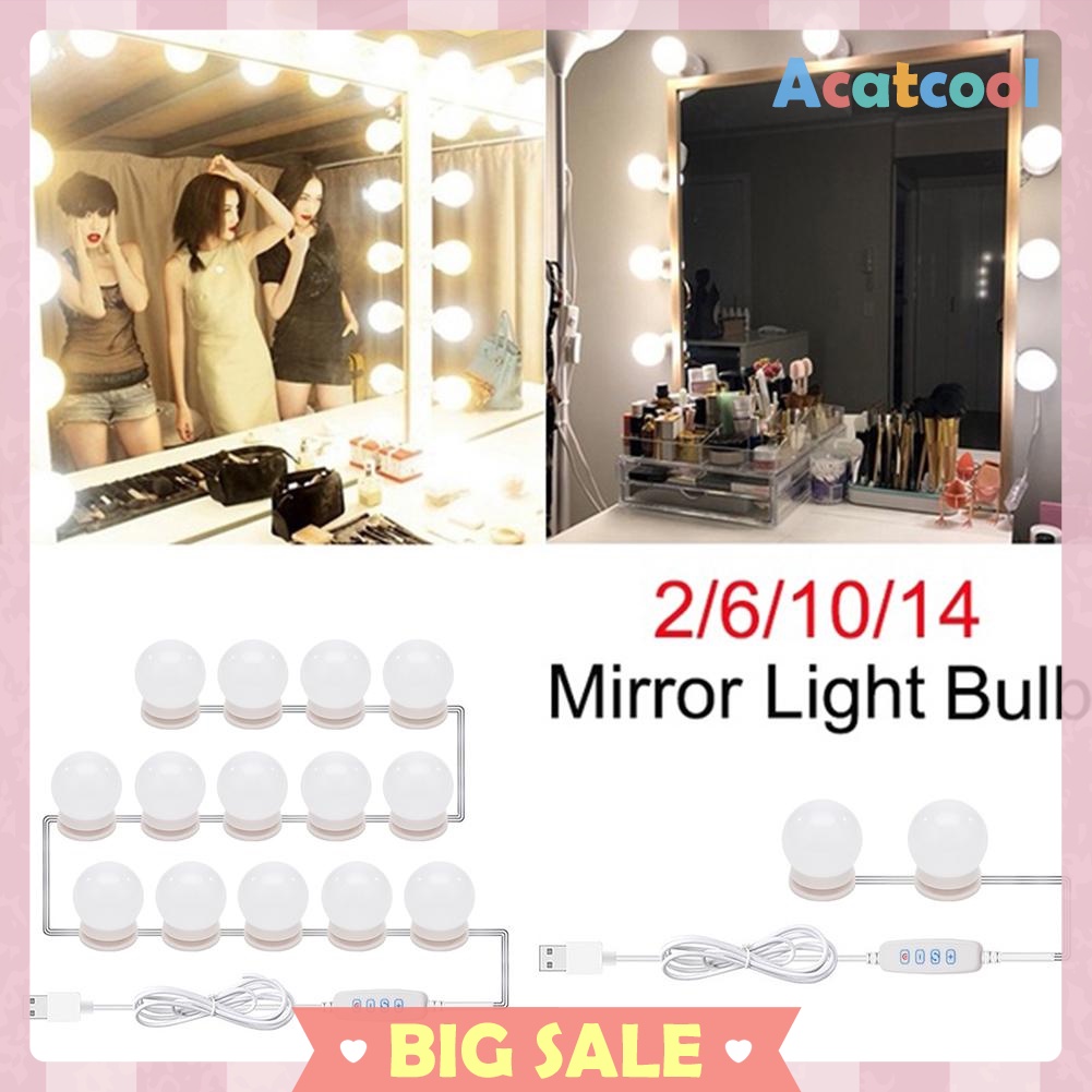 2/6/10/14pcs LED Makeup Mirror Light Bulb Dimmable Hollywood Vanity Lights