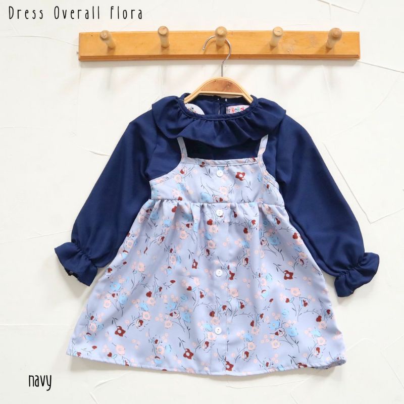 Dress Overall flora || Dress anak