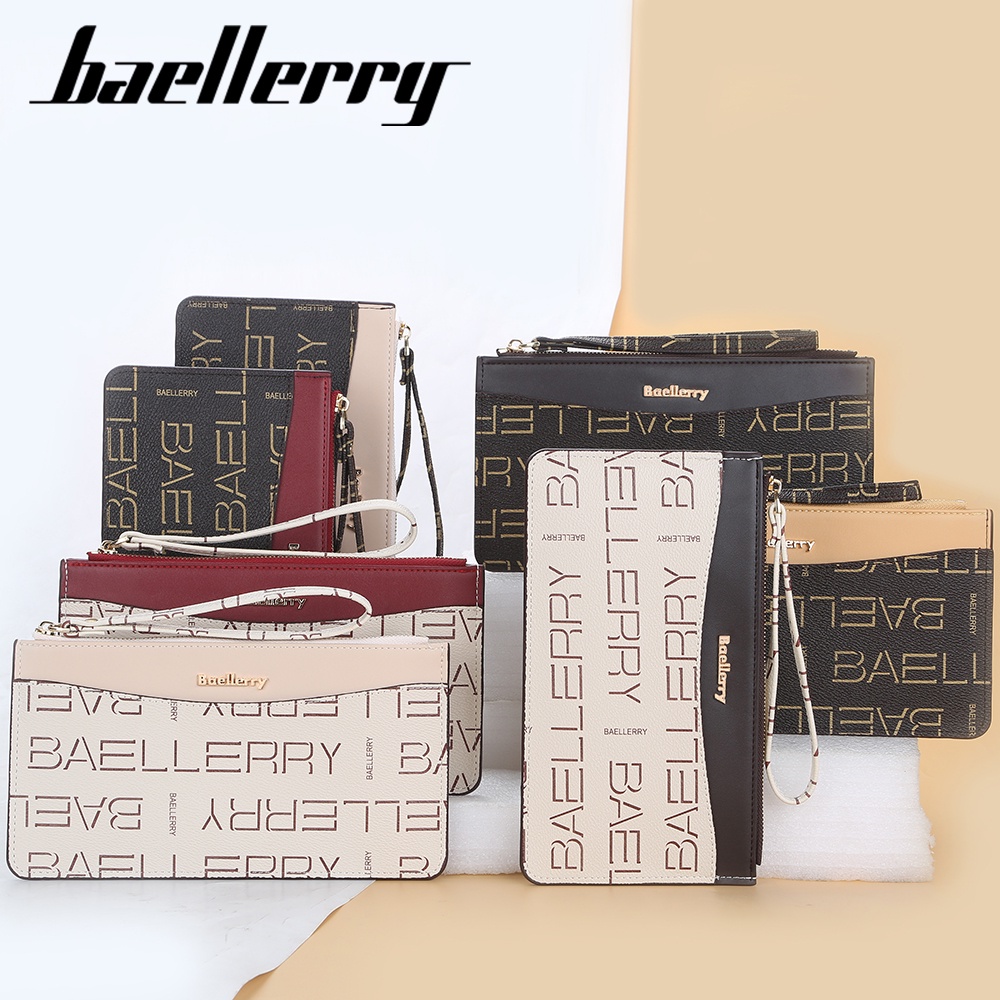 BAELLERRY N2506 Dompet Wanita Panjang Clutch Dompet Handphone Bahan Kulit PU Leather WATCHKITE WKOS