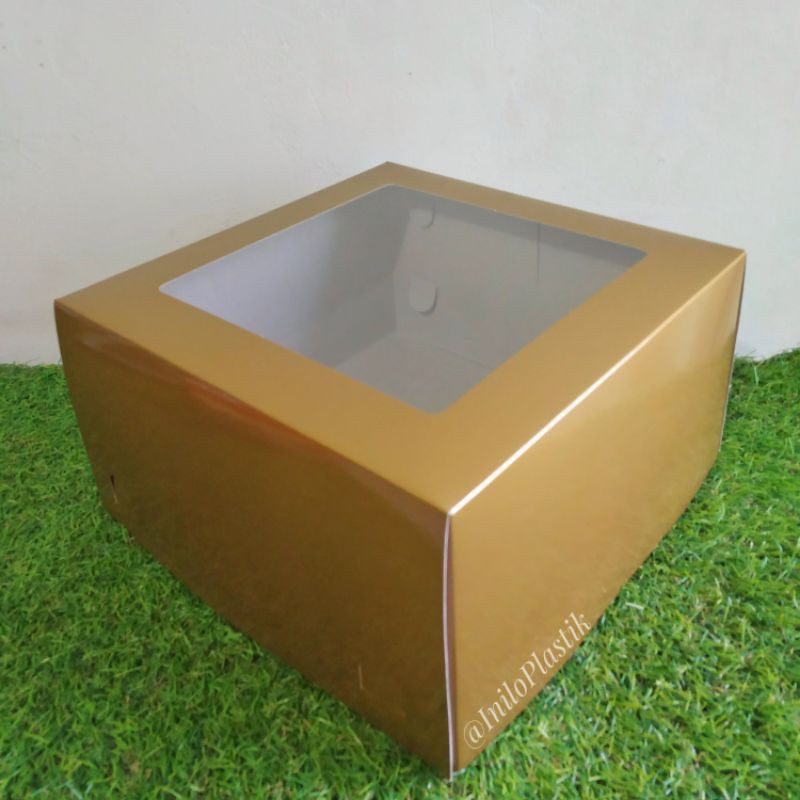 

@10pcs dus tart Gold 28x28x15 / Box Kue 28 Cm / Dus Tart 28 Cm