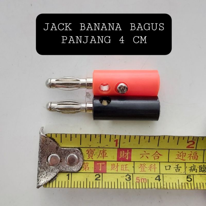 Jack Banana Bagus Panjang 4 Cm Pasangan Merah Hitam