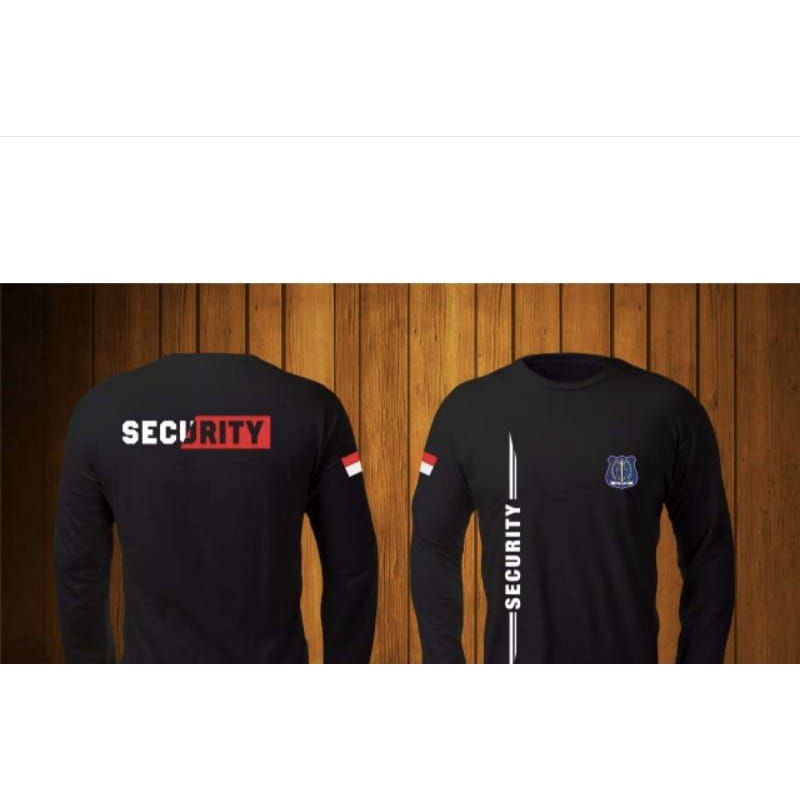 kaos lengan panjang bhn katun combed halus security