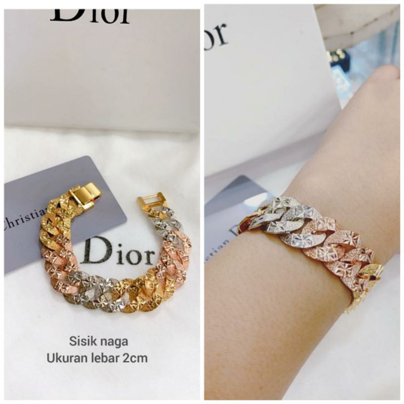 Gelang Premium lapis emas Gold Anti karat anti alergi  G01