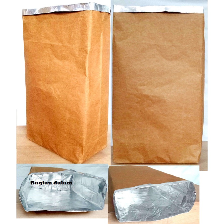 Kantong Semen 2 Ply > Kantong Semen lapis Silver Aluminium > Kantong Kertas 2 Lapis 10 Liter