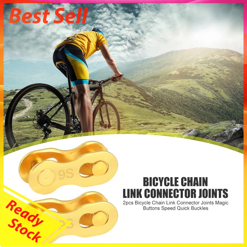 2pcs Bicycle Chain Link Connector Joints Magic Buttons Speed Quick Buckles