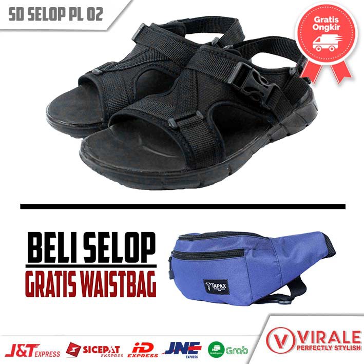 Sandal Gunung Outdoor Pria Murah Sendal Casual Traveling Original VIRALE PL 02 - TP 03 BIRU