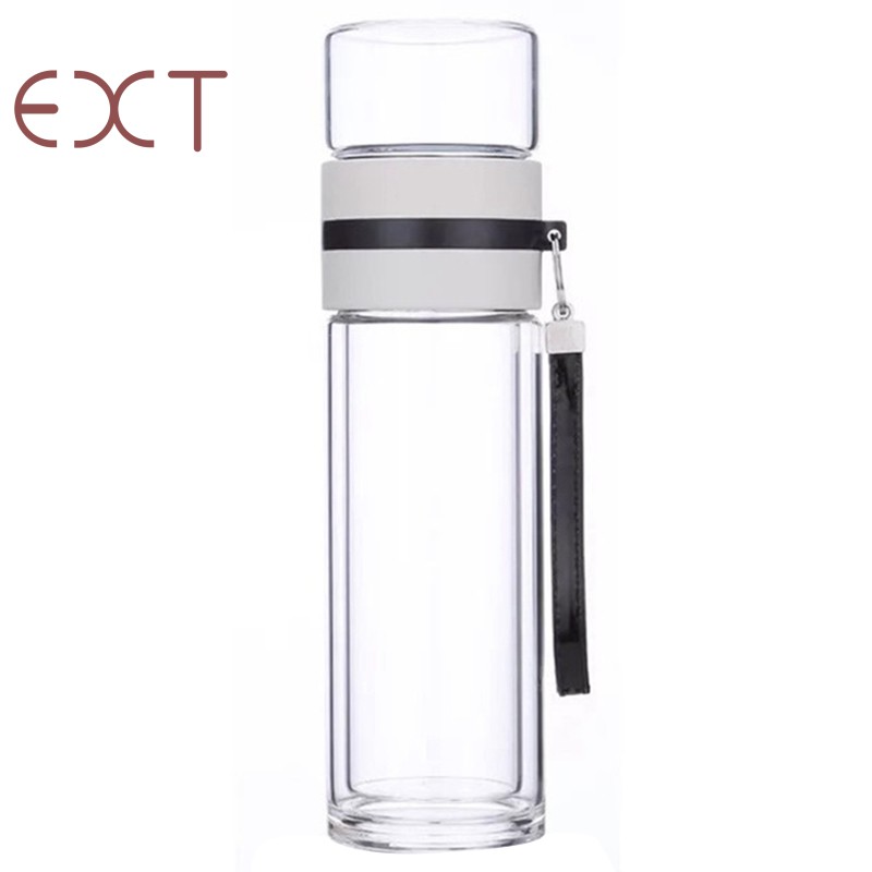 double wall glass tea tumbler