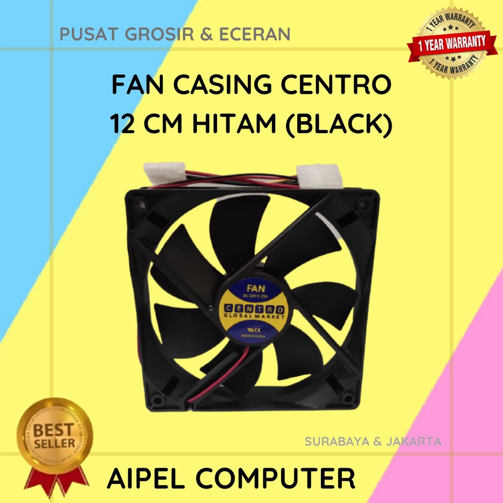 12B | FAN CASING CENTROO 12 CM HITAM (BLACK)