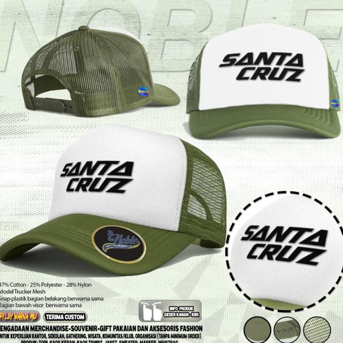 Kusus Hari Ini Topi Jaring Trucker Hat Hijau Army Distro Sepeda Santa Cruz Bike 01 Sale