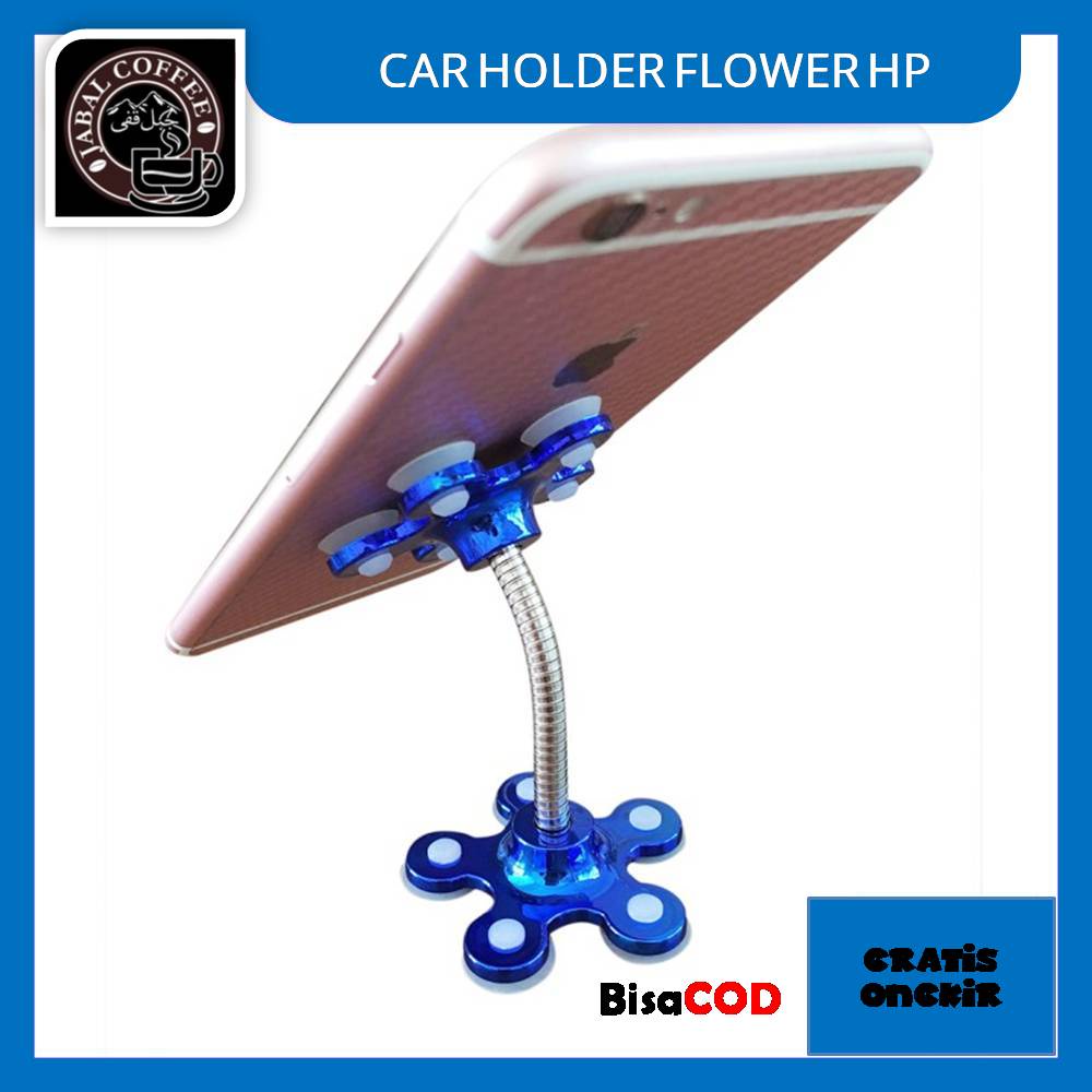 Car Holder Flower Warna Warni / Car Holder Flower Flexsibel Universal Gekko / Holder Gurita Bunga VIP