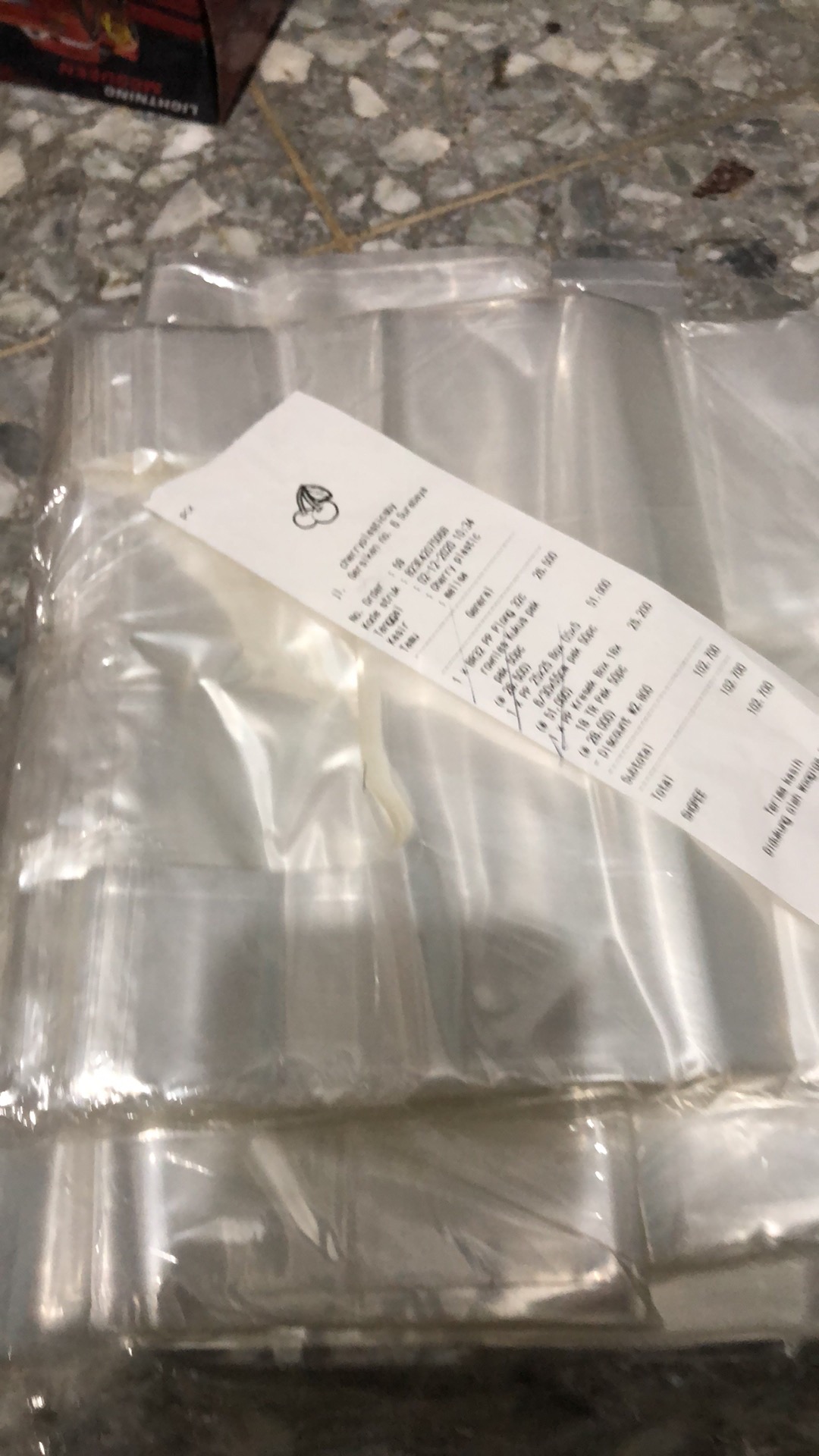 Kresek Pp Alas 18x18 Bening Tebal