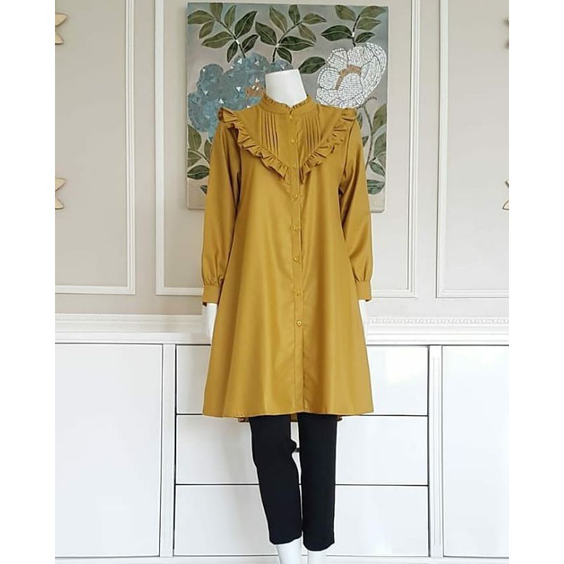 Nauva Tunik Katun Toyobo-atasan wanita tunik