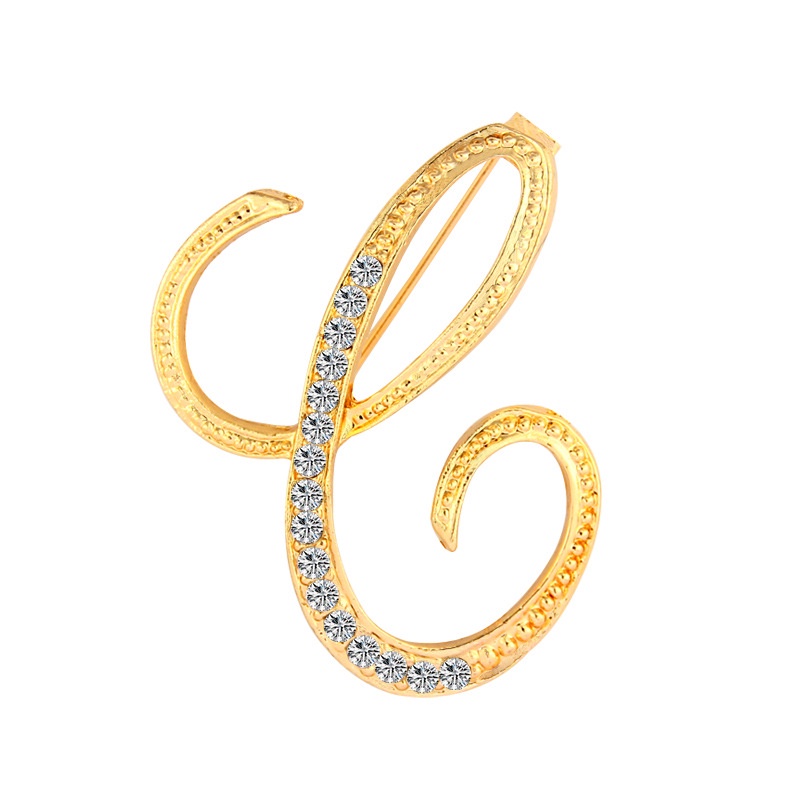 MURMURE.ID | GOLD BROS HURUF ALFABET TUSPIN HIJAB BROS NAMA JILBAB WARNA GOLD PART 2 JW026-GOLD C