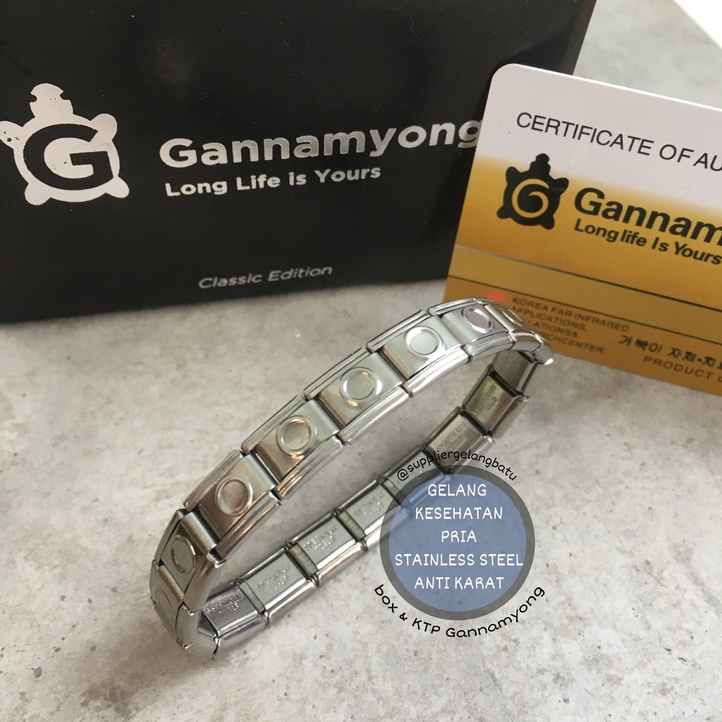 gannamyong STAINLESS STEEL 316L TITANIUM LM life secret bracelet