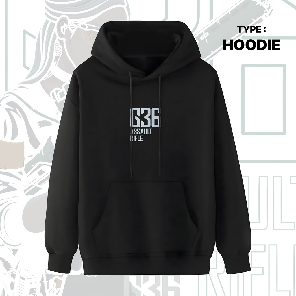 Crewneck Hoodie Streetwear G36 Cotton Fleece Unisex