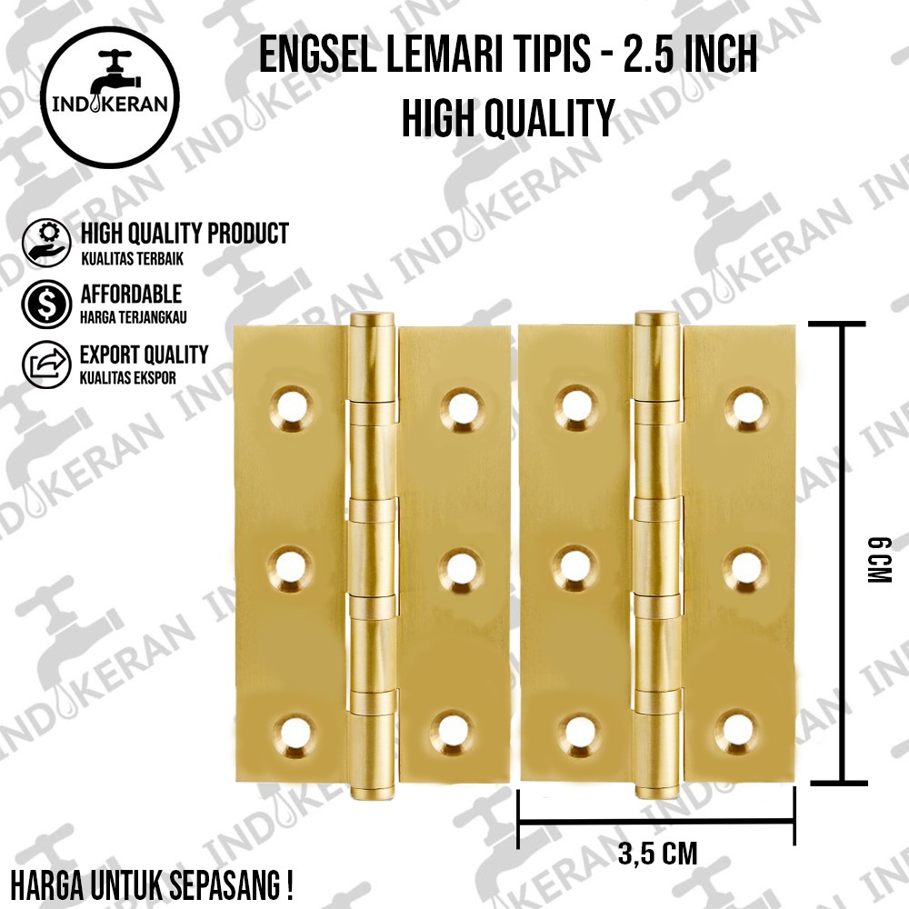 INDOKERAN - Engsel Lemari Jendela - 2.5 Inch - High Quality