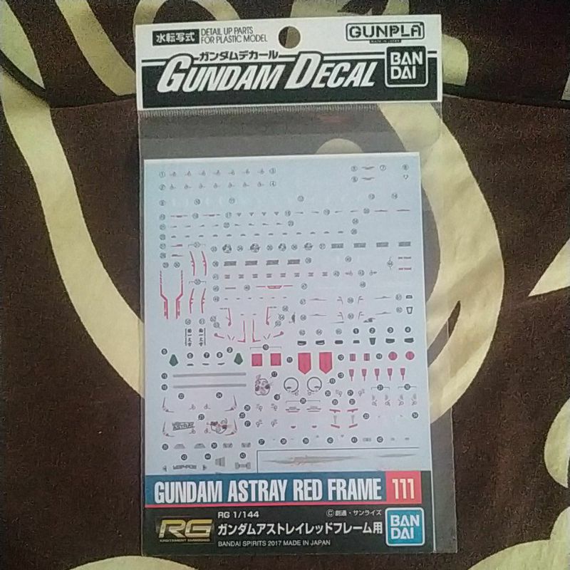 Gundam Water Decal RG Astray Red Frame ARF Bandai
