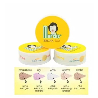 (SATUAN) MARCK'S POWDER /BEDAK TABUR MARCKS CLASSIC POWDER /BEDAK TABUR MARCKS 40GR BPOM