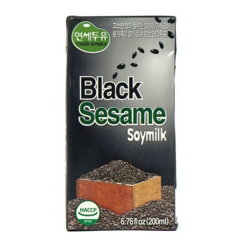 YONSEI Black Sesame Soymilk 200 ml | Susu kedelai Wijen Hitam Korea