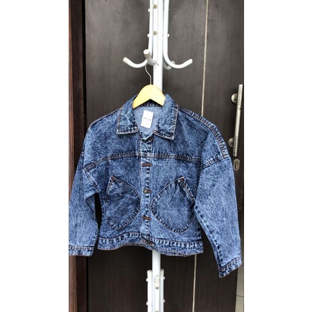 ZELINE JAKET / TWO TONE JAKET / JAKET JEANS / JEANS TEBAL / JEANS PREMIUM