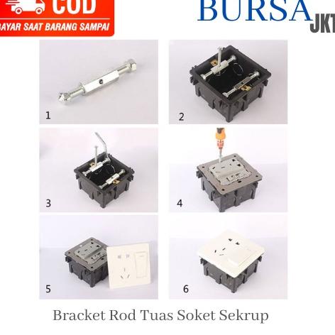 [Art. 472L] BAUT SEKRUP REPARASI STOP KONTAK DINDING BREAKET ROAD SOCKET SET 86 MM
