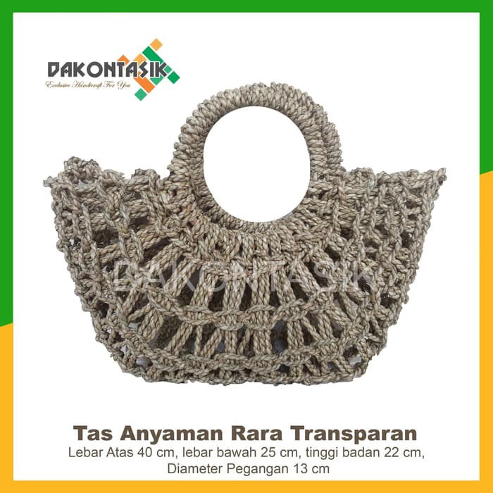 DakonTasik Tas Anyaman Handmade Untuk Wanita Model Transparan
