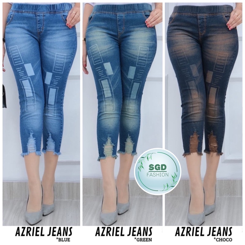 (28-38)AZRIEL JEANS|LUNA JEANS|CELANA JEANS WANITA 7/9 SABLON