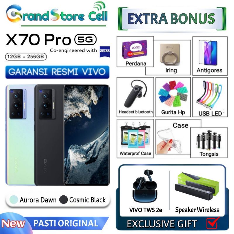 VIVO X70 PRO RAM 12/256 GB | X70PRO RAM 16/256 GB GARANSI RESMI VIVO INDONESIA