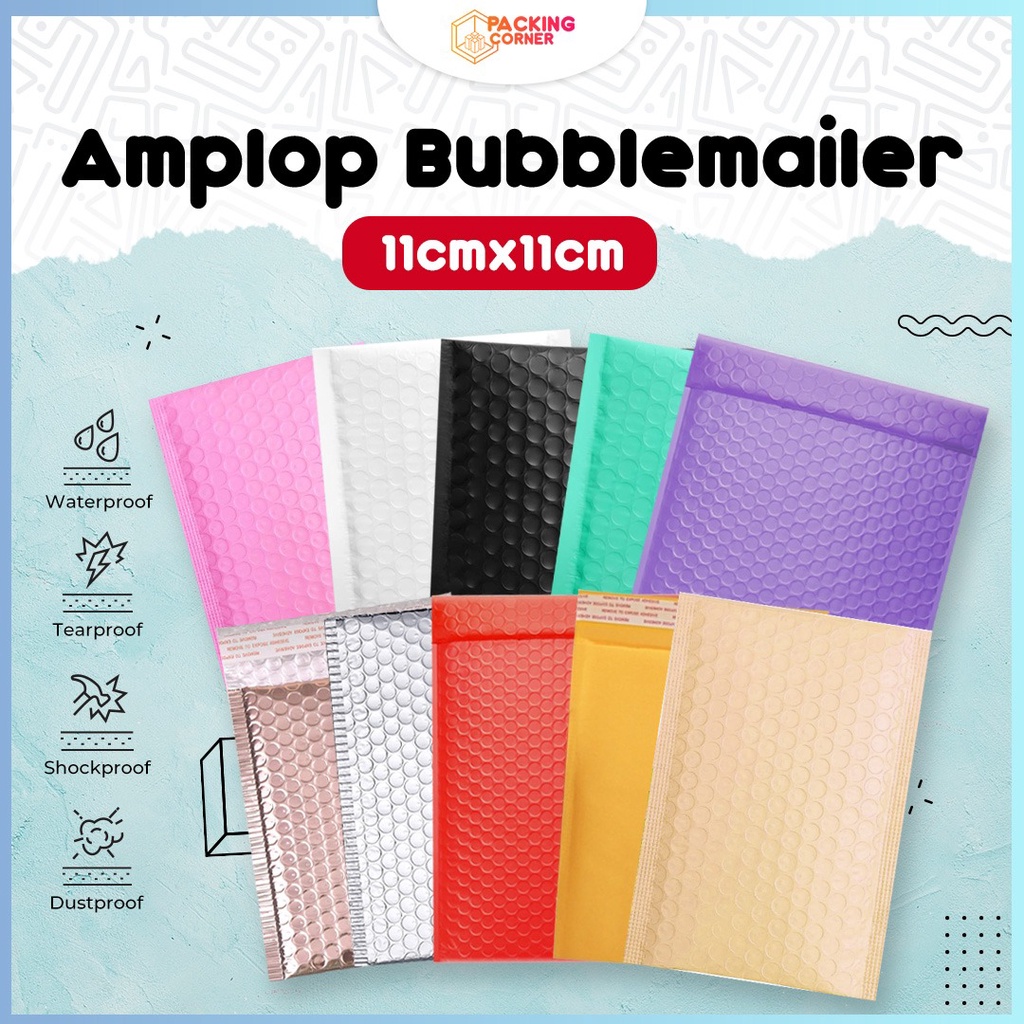 

Bubblemailer 11x11 cm Bubble Mailer Amplop Bubble Wrap Poly Mailer Padded Envelope Packaging 11 x 11