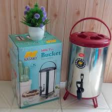 Termos Air/ Milk Tea Bucket Termos Dispenser 10 Liter stainless Bisa Air Panas/Dingin/Es