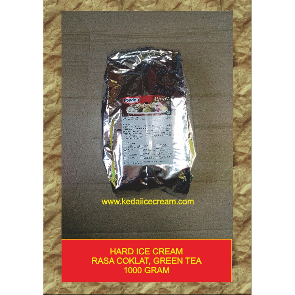 Hard Ice Cream Pondan 1 kg rasa coklat dan green tea Bagus