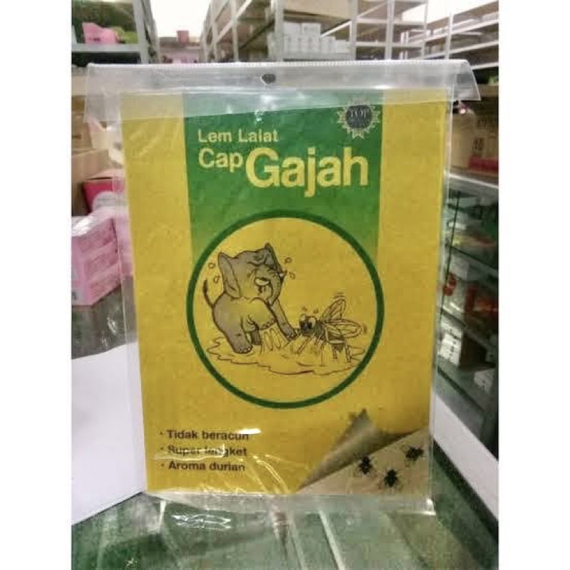 Lem lalat Cap gajah isi 3 lembar Lem perekat lalat pengusir lalat lem kertas lembaran lembar